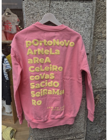 SUDADERA VIVEIRO EN ROSA FLUOR/ AMRILLO 