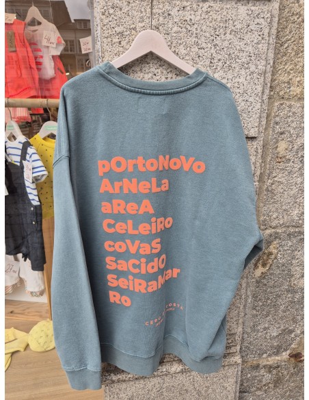 SUDADERA VIVEIRO VERDE/CORAL