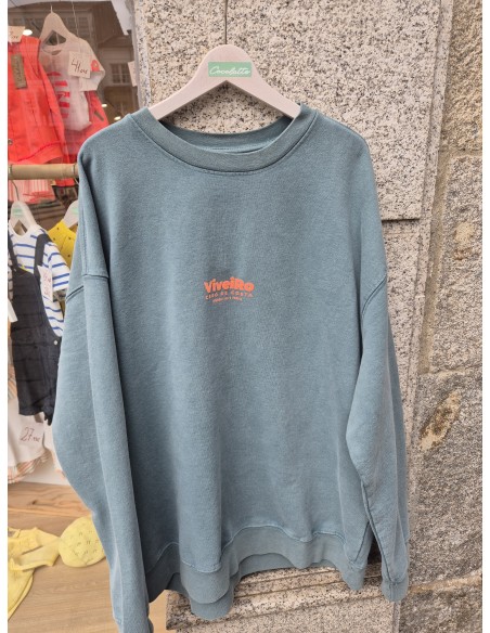 SUDADERA VIVEIRO VERDE/CORAL