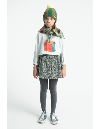 FALDA MINT GREEN/ANIMAL PRINT