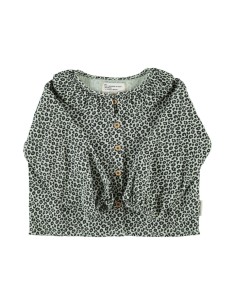 BLUSA MINT GREEN/ANIMAL PRINT