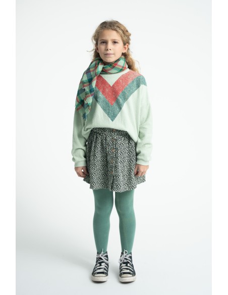 SUDADERA MINT GREEN-TRIANGULO MULTICOLOR PRINT