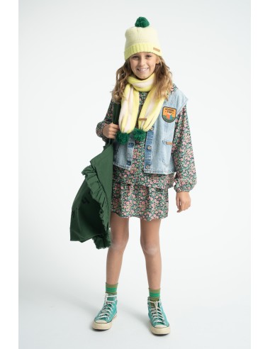 FALDA GREEN MULTICOLOR FLORES