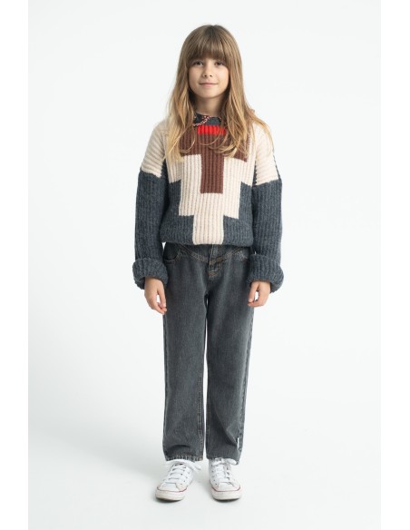 PANTALON MOM FIT NEGRO DENIM 