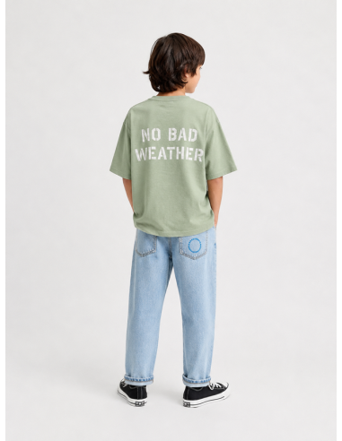 CAMISETA OLIVE GREEN SUN&CLOUD PRINT 