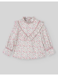 BLUSA ESTAMPADA FLORAL ROSA ATARDECER