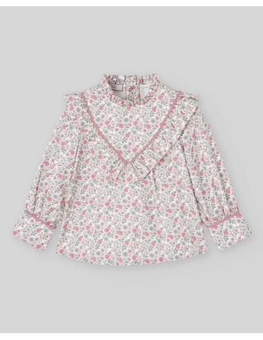 BLUSA ESTAMPADA FLORAL ROSA ATARDECER