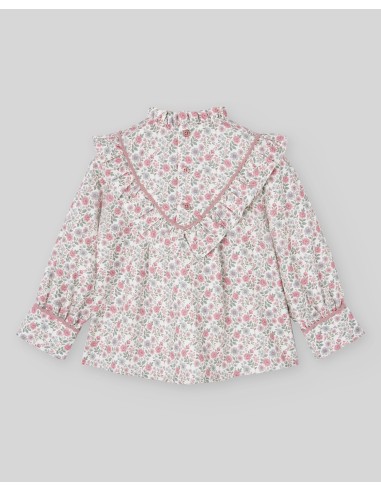 BLUSA ESTAMPADA FLORAL ROSA ATARDECER