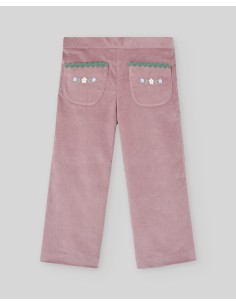 PANTALON LARGO VELVETON ROSA ATARDECER