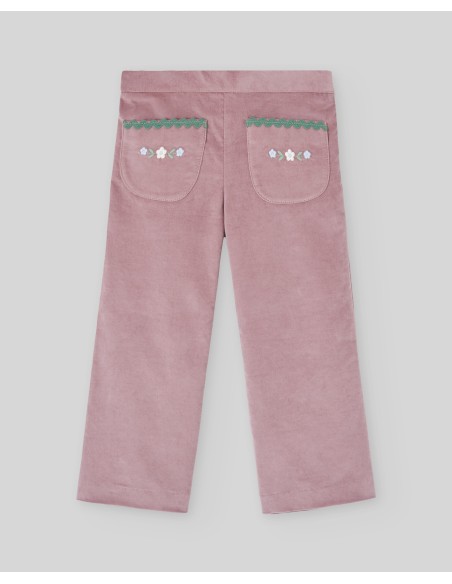 PANTALON LARGO VELVETON ROSA ATARDECER