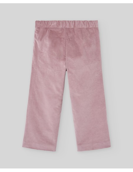 PANTALON LARGO VELVETON ROSA ATARDECER