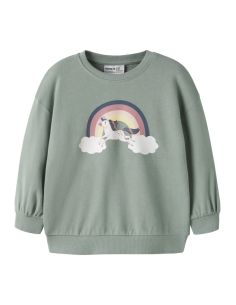SUDADERA VERDE UNICORNIO