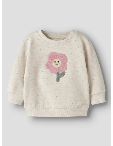 SUDADERA BEIG FLOR