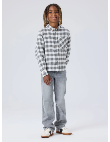 PANTALON DENIM GRIS RECTO