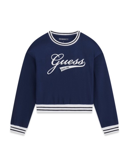SUDADERA MARINO/LOGO BLANCO 
