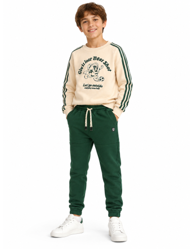 JOGGER VERDE PERCHADO