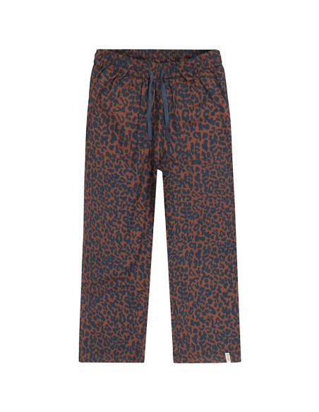 PANTALON PRINT MARINO/MARRON