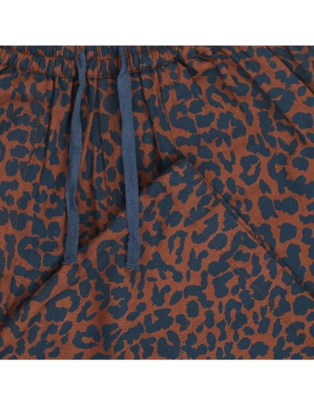 PANTALON PRINT MARINO/MARRON