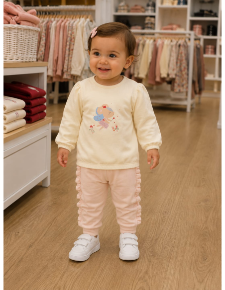 SUDADERA CRUDA+LEGGING ROSA