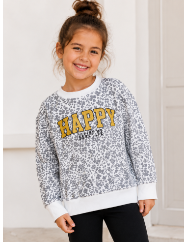 SUDADERA HAPPY PRINT+LEGGING TROMPETA NEGRO
