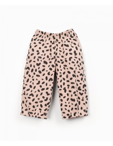 PANTALON BARREL PRINT ROSA/NEGRO