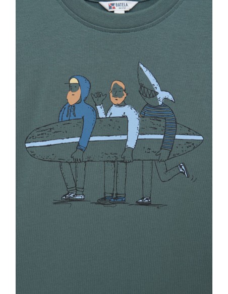 CAMISETA VERDE SURFEROS