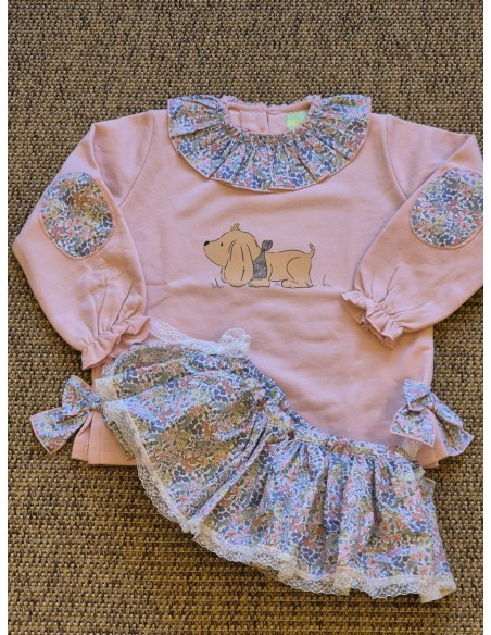 SUDADERA ROSA PERRITO+BRAGUITA