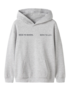 SUDADERA GRIS CAPUCHA