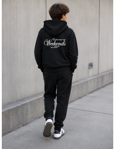 SUDADERA NEGRA CAPUCHA
