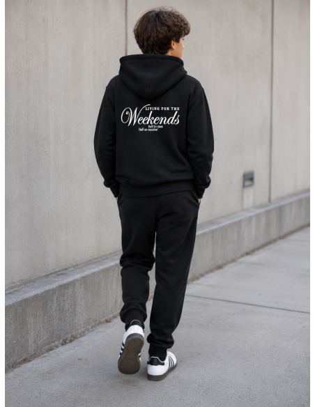 SUDADERA NEGRA CAPUCHA
