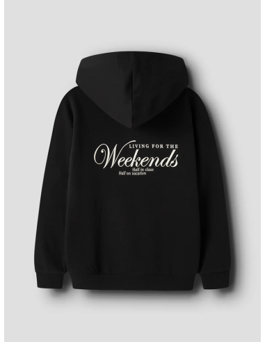 SUDADERA NEGRA CAPUCHA