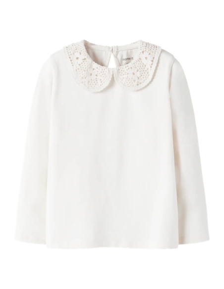 CAMISETA  CRUDA CUELLO CROCHET