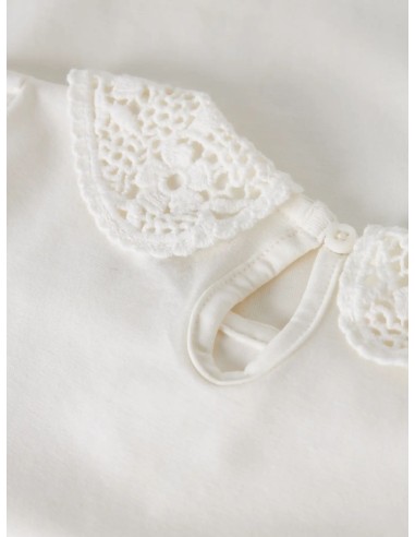 CAMISETA  CRUDA CUELLO CROCHET
