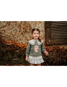 SUDADERA CABALLO+RANITA FLORES