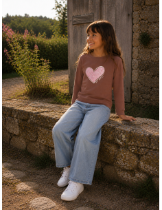 CAMISETA CORAZON ROSA