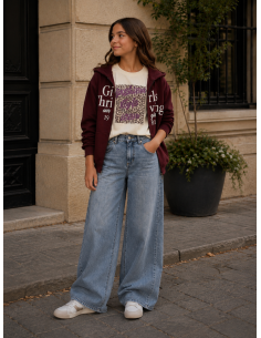 CAMISETA FASHION PRINT BURDEOS 