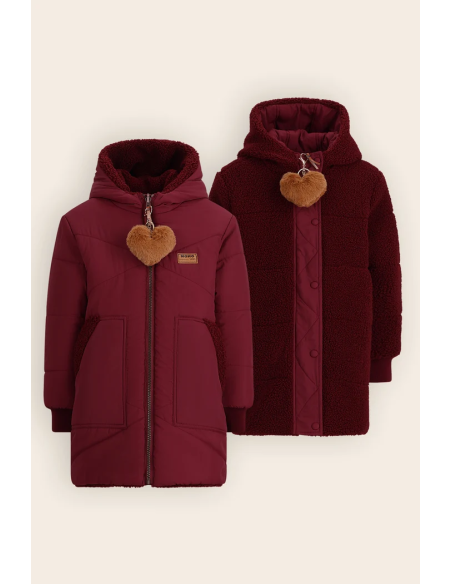 CHAQUETON REVERSIBLE GRANATE