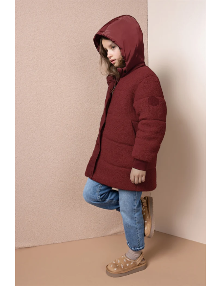 CHAQUETON REVERSIBLE GRANATE