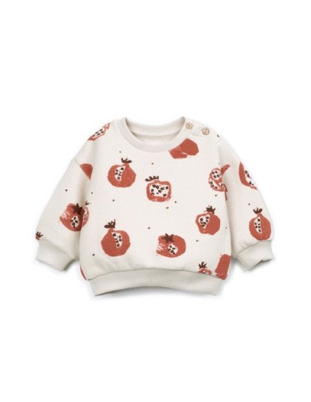 SUDADERA  BEIGE CON GRANADAS