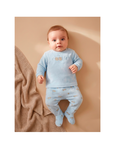 PIJAMA 2 PIEZAS MILK COOKIES AZUL