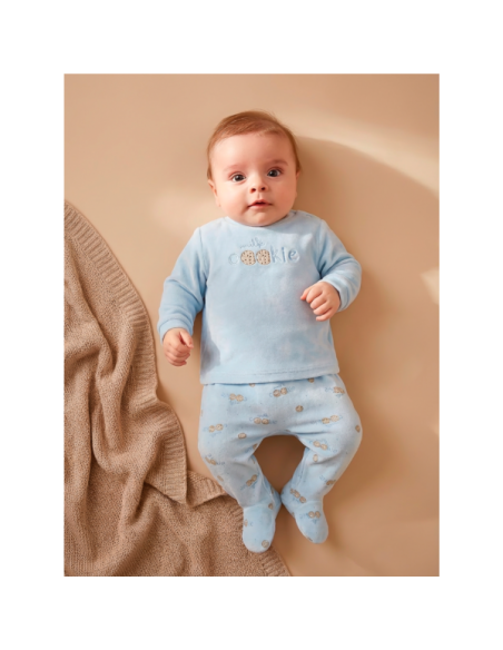 PIJAMA 2 PIEZAS MILK COOKIES AZUL