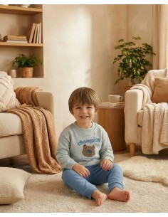 CONJ. SUDADERA OSO+JOGGER AZUL 
