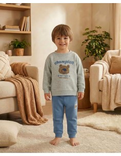 CONJ. SUDADERA OSO+JOGGER AZUL  2