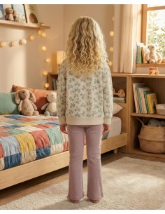 CONJ. SUDADERA BEIGE+LEGGING ROSA   2