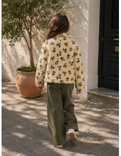 CAZADORA BORREGUITO FLORES BEIGE