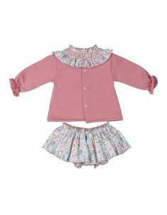 CONJ. SUDADERA+BRAGUITA FLORES ROSA PALO 2