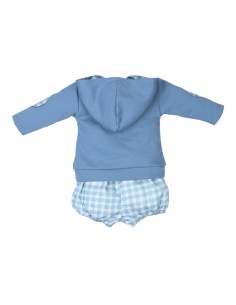 SUDADERA GLOBO CAPUCHA+BOMBACHO VICHY AZUL 2