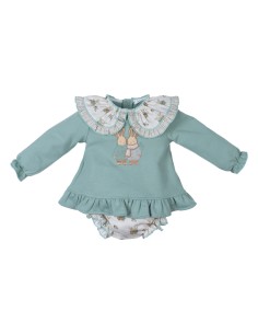 SUDADERA VERDE+RANITA CONEJOS