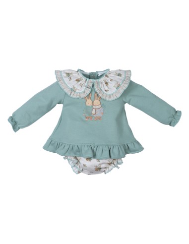 SUDADERA VERDE+RANITA CONEJOS
