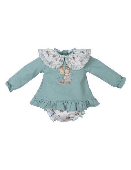 SUDADERA VERDE+RANITA CONEJOS